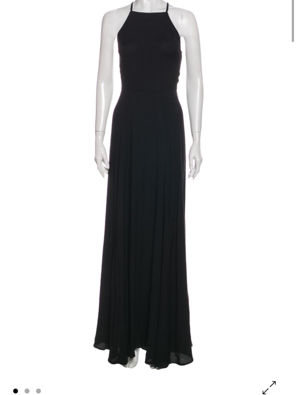 Reformation Black Halter Maxi Dress (size 4)